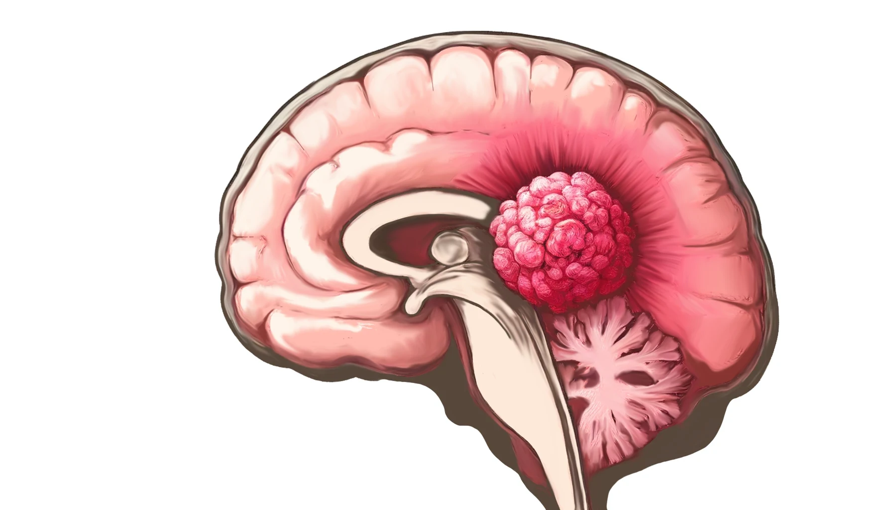Lire la suite à propos de l’article Rapport de cas : Gliome diffus de la ligne médiane, homme, 22 ans